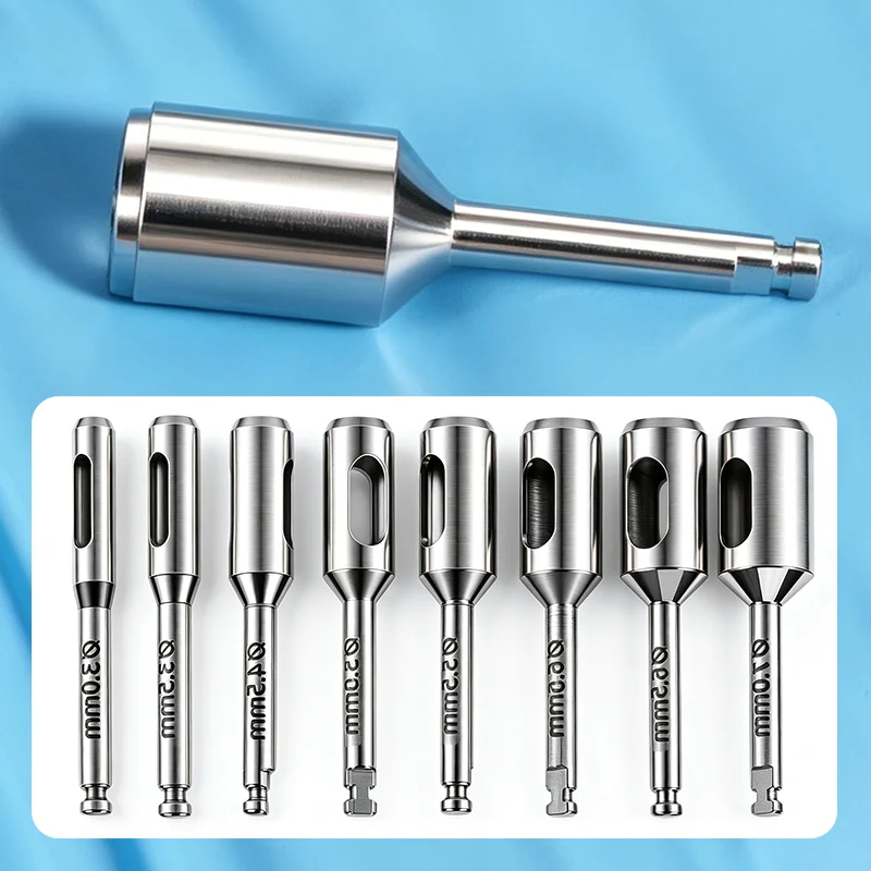1Pcs Dental Implant Tissue Punch Stainless Steel Gingival Ring Cutter Drill for Low Speed Handpiece Dentistry Surgical Tools