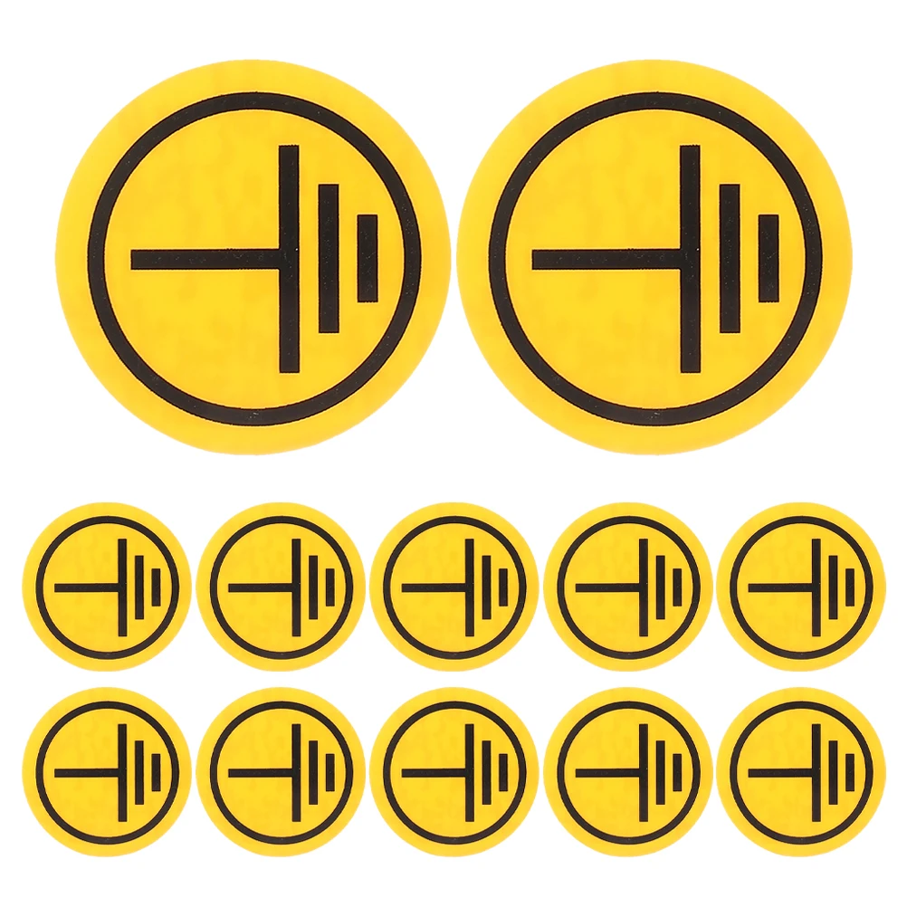 

15pcs Warning Stickers Electrical Ground Earth Symbol Safety Signs Static Electricity Decal Mechanic Alert Labels