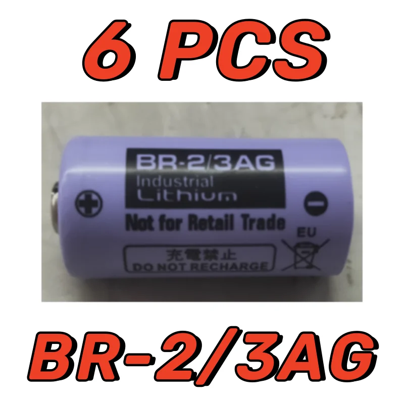 

6 шт. Оригинальная батарея PLC BR-2/3AG 17335 3V 1200mAh литиевая батарея