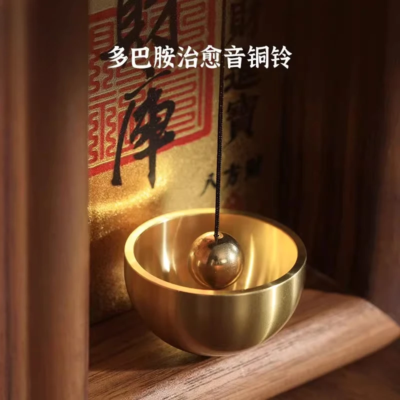 Kaicaiku solid wood photo frame lucky ornament pure brass doorbell table
