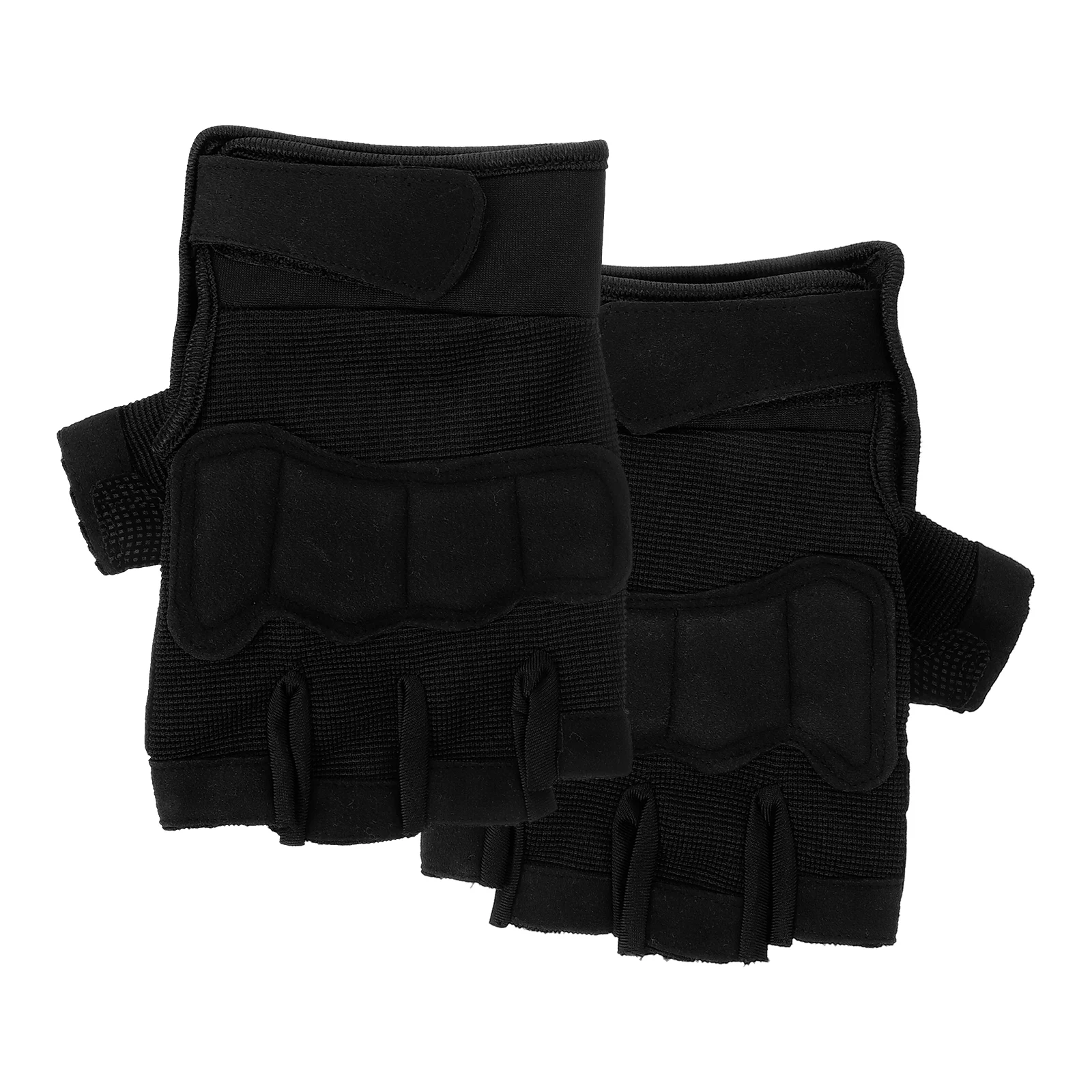 

Fingerless Anti Wear Resistant Motorcycle Gloves Black XL Unisex for Cycling Hiking Riding Training Adults
