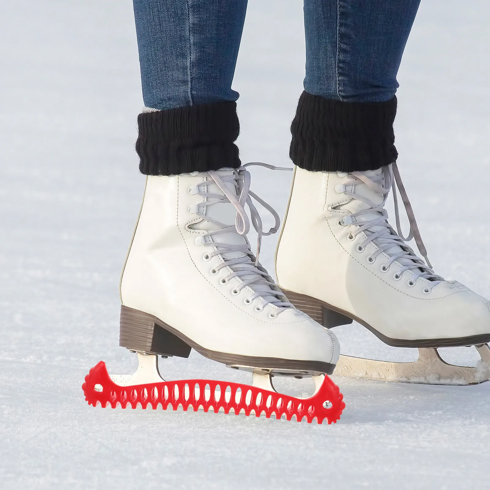 

2Pcs Ice Blade Protective Covers Elastic Fit for Figure Skating Hockey 11x2 Inch Lightweight Portable Skate Guards for Training