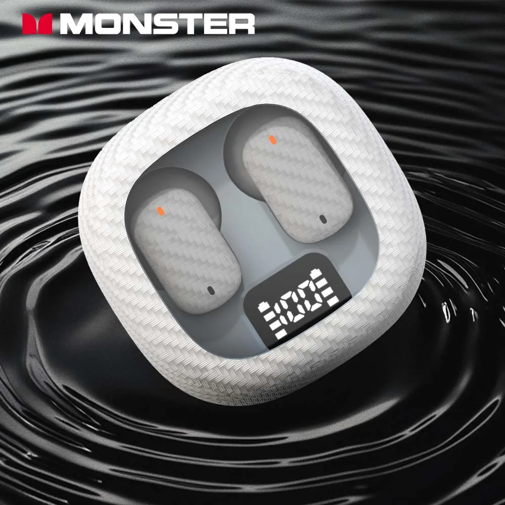 MONSTER ENC Noise Reduction Bluetooth Hardphones TWS Wireless Earphones HD Sound Quality Sweatproof Earbuds Suitable for sports