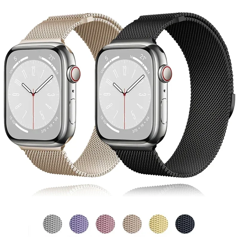 Cinturino in acciaio inossidabile per cinturino Apple Watch 40mm 41mm 42 46mm 44mm 45 49mm bracciale milano per iWatch Series 10 9 8 7 6 5 SE Ultra
