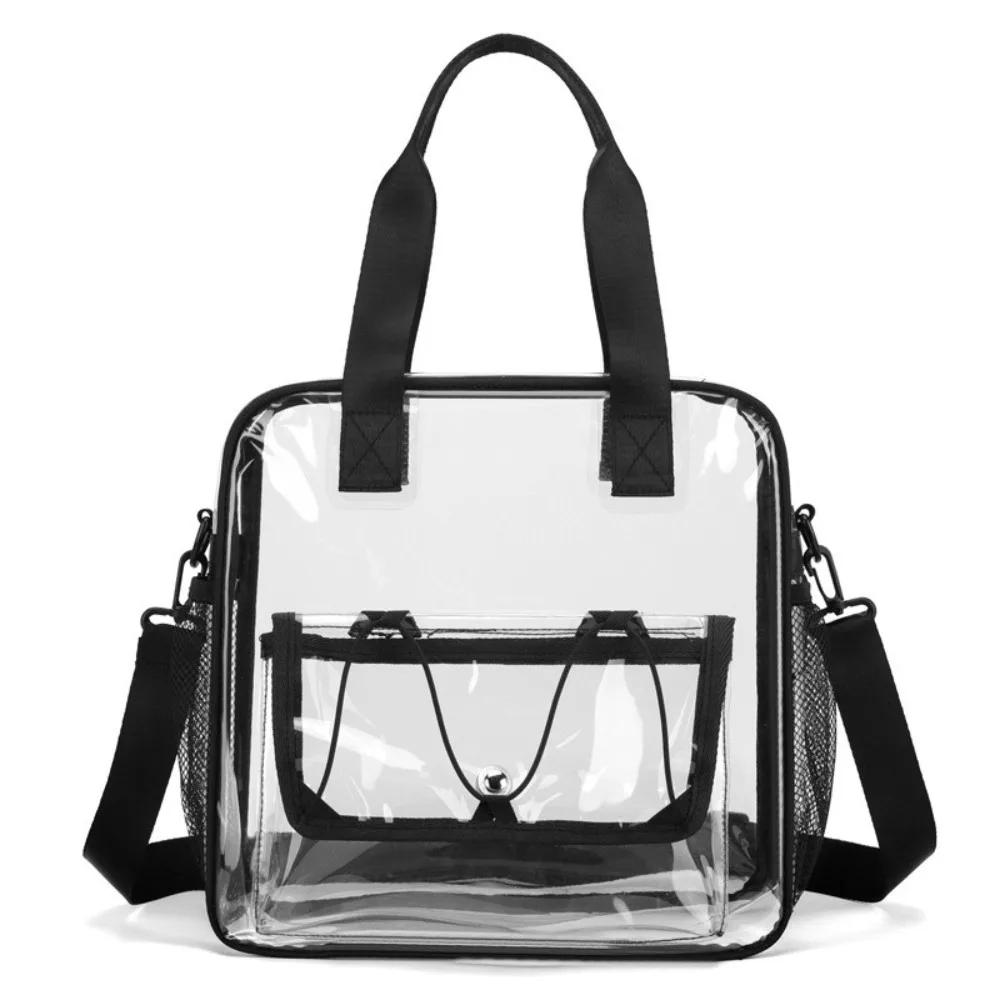 

Large Capacity Transparent Crossbody Bag Waterproof Lightweight Toiletries Handbag Single Shoulder PVC Washing Storage Bag Women