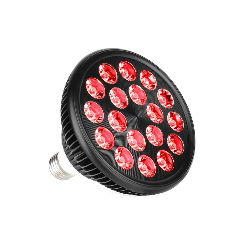 

handheld 54W dual chip 660nm 850nm led red light therapy bulb with socket high irradiance acne treatment beauty device