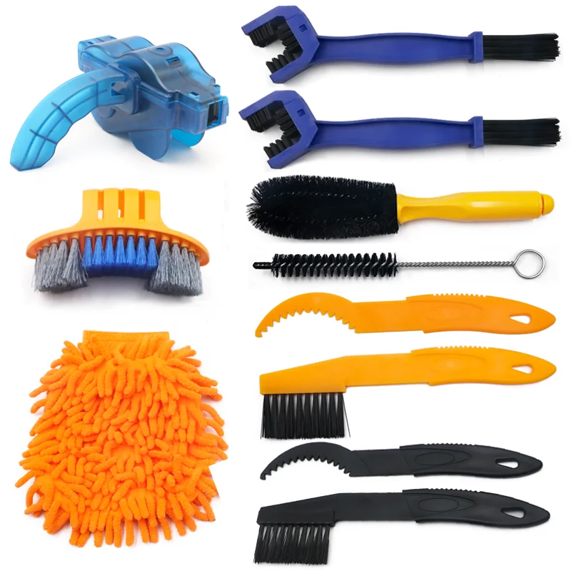 Bicycle Cleaning Kit MTB Road Bike Chain Cleaner Scrubber Brushes Portable Outdoor Riding Wash Tool Cycling Maintenance Tool