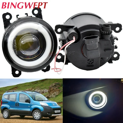Angel Eye-Luz LED antiniebla para coche, lámpara DRL para Peugeot 207, 307, 3008, 407, 607, 301, 308, 408, 2008, 4007, 4008, 5008, Bipper Tepee