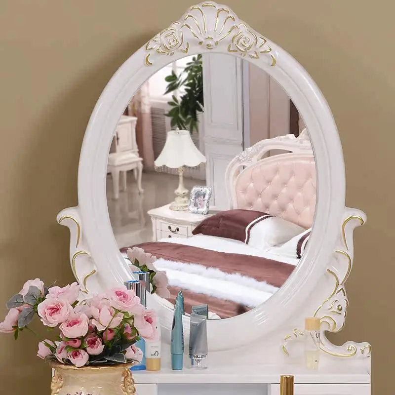 European dresser small apartment 40/45/50/60/70/100 cm bedroom mini gold engraved small makeup table