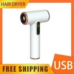 Portable Wireless Hair Dryer For Infant Low Heat Gentle Air Rechargeable Usb Small Dropship Hairdrier Visual Power Consumption