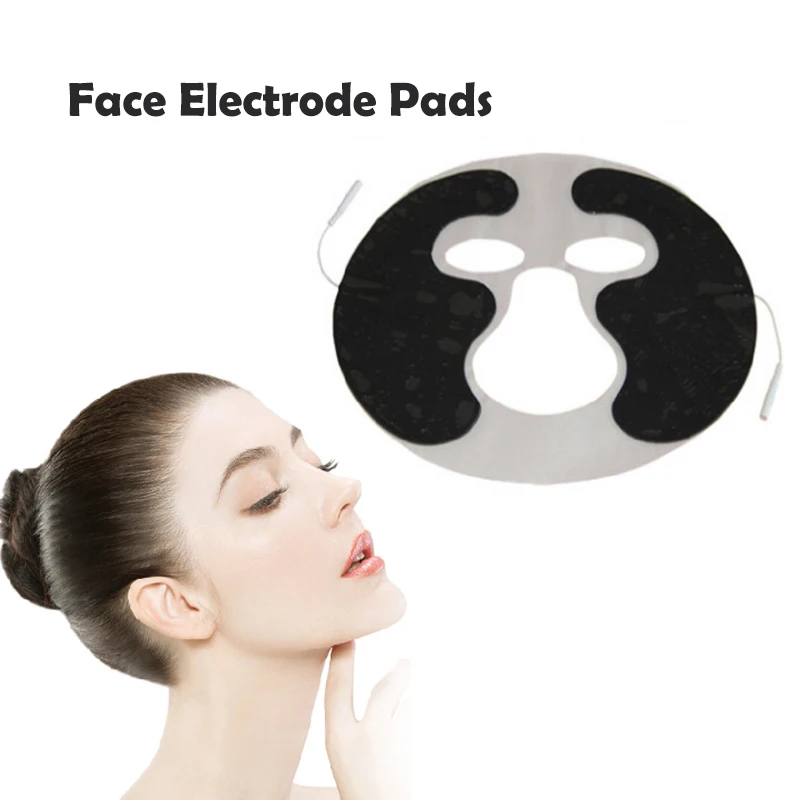 Non-woven Self Adhesive Tens Unit Electrode Pads Eye Face Slim Patch Facial Mask for Electric Massager Machine 2mm Pin Cable