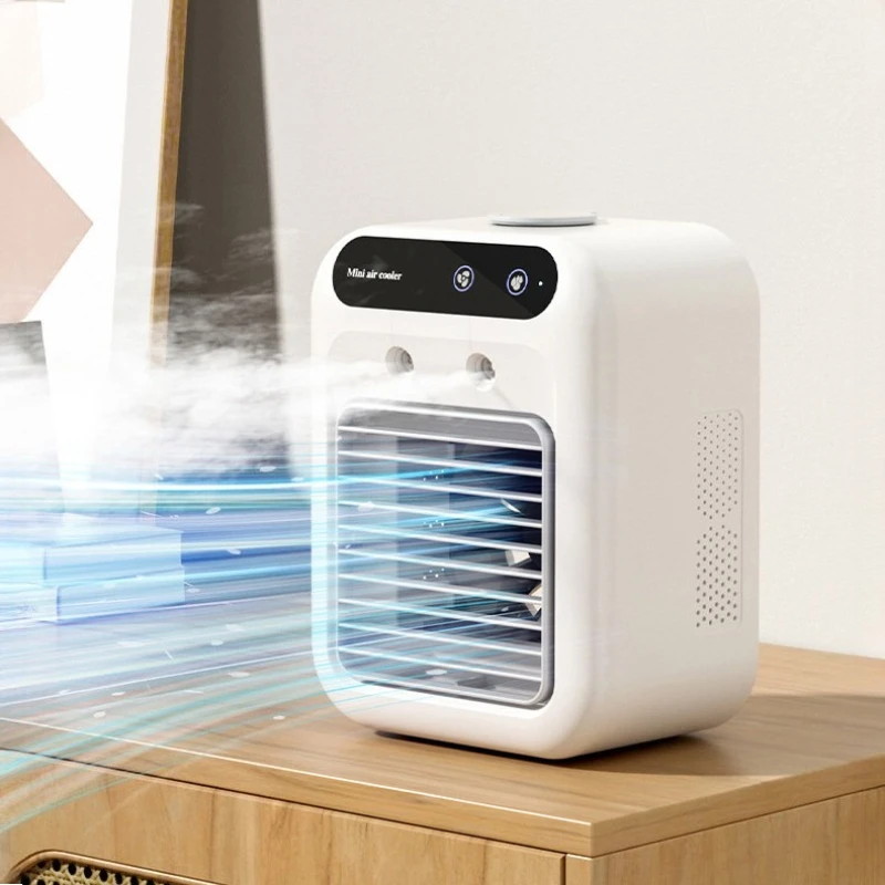 Portable Desktop Water Cooling Fan Air Cooler Household Office Misting Humidification Small Mobile Air Conditioner