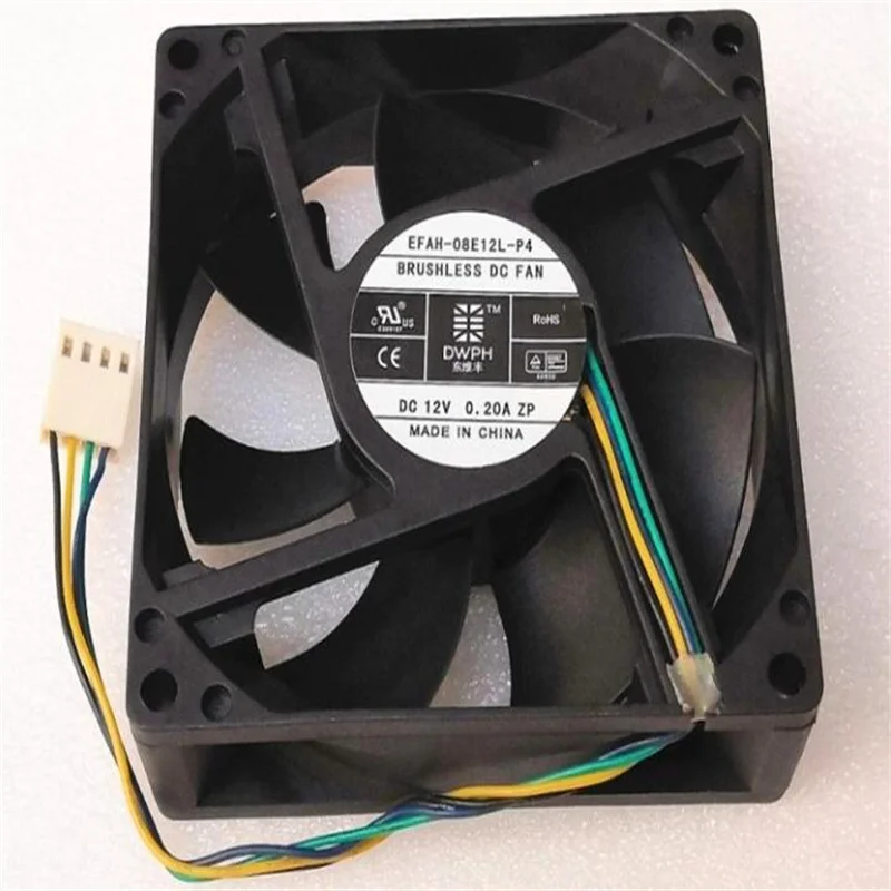 

Wholesale: brand new 8025 8CM 12V 0.20A EFAH-08E12L-P4 hydraulic 4-wire speed control and temperature control CPU chassis fan.