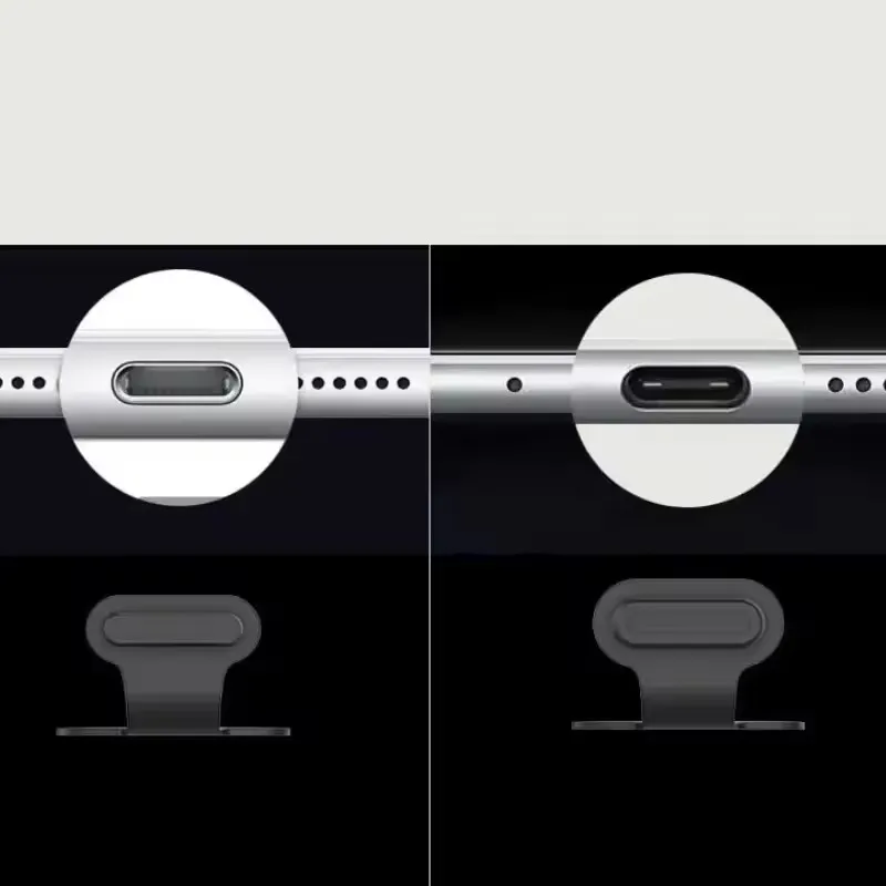 USB C Anti-Lost Dust Plug Silicone Detachable Adhesive Charge Port Protector Cover Dustplug for Samsung Google Pixel Accessories