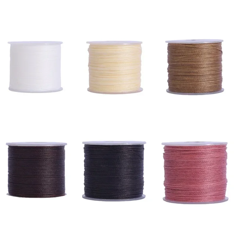 20Meters 0.6mm Thickness Flat Waxed Sewing Thread Waxed Cord for Leather Practical DIY Handicraft Tool for Manual Stitching Work