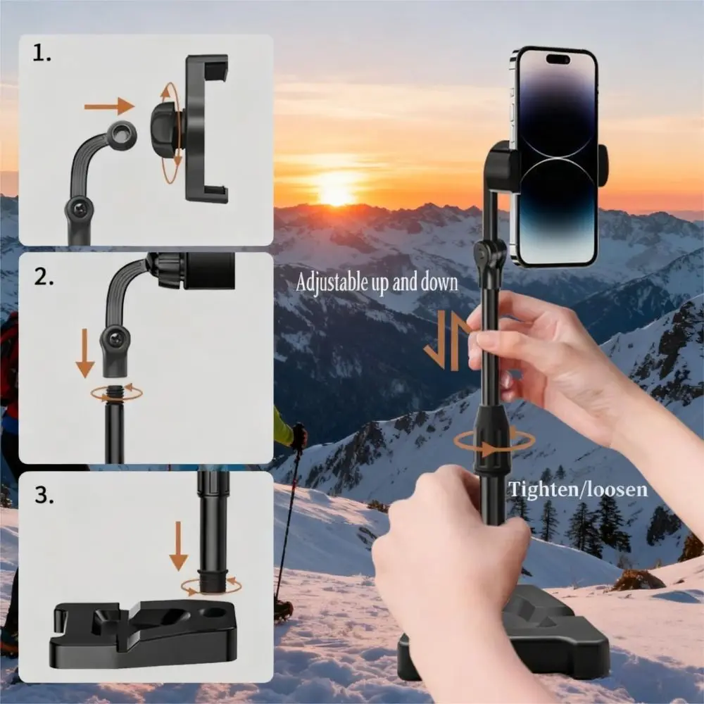 Nouveau 360 °   Support de téléphone rotatif support de bureau Portable réglable support de tablette rétractable