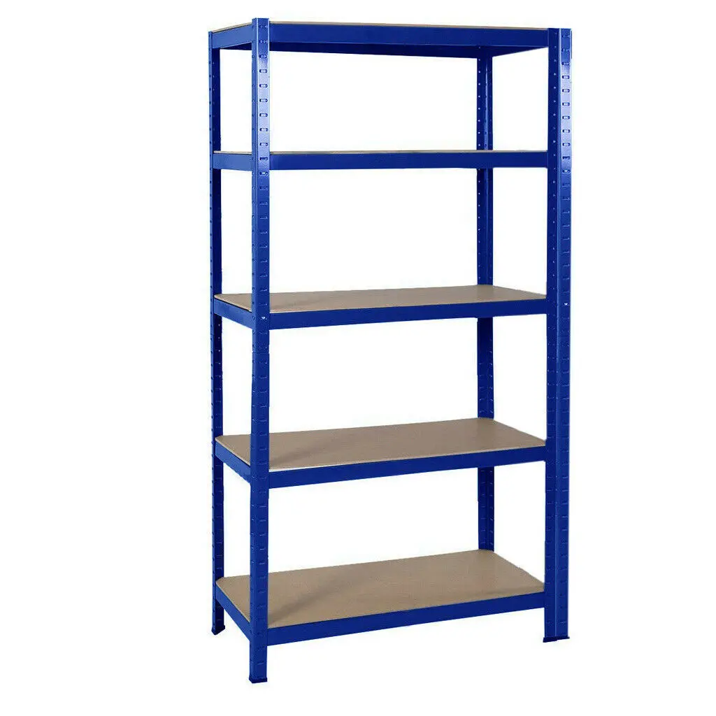 Scaffale per garage in metallo 180x90x40 cm, scaffale per scaffali per carichi pesanti a 5 livelli per officina di magazzino, capacità totale 875 kg