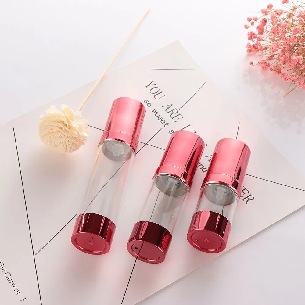 15/30/50ml Travel Size Squeeze Pump Empty Refillable Bottle Cream Container Lotion Vacuum Bottle Cosmetic Holder
