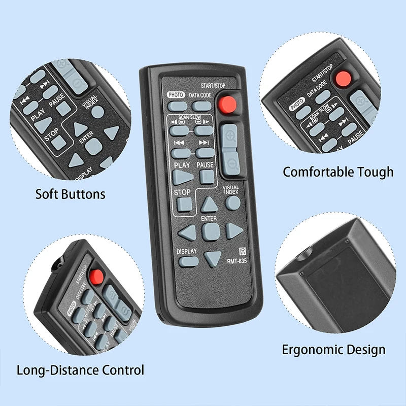 RMT-835 Remote Control For Sony Camcorder HDR-PJ580E PJ790E PJ820E CX900E XR350 CX370 PJ760 CX760 PJ79 DCR-DVD101 DCR-DVD103