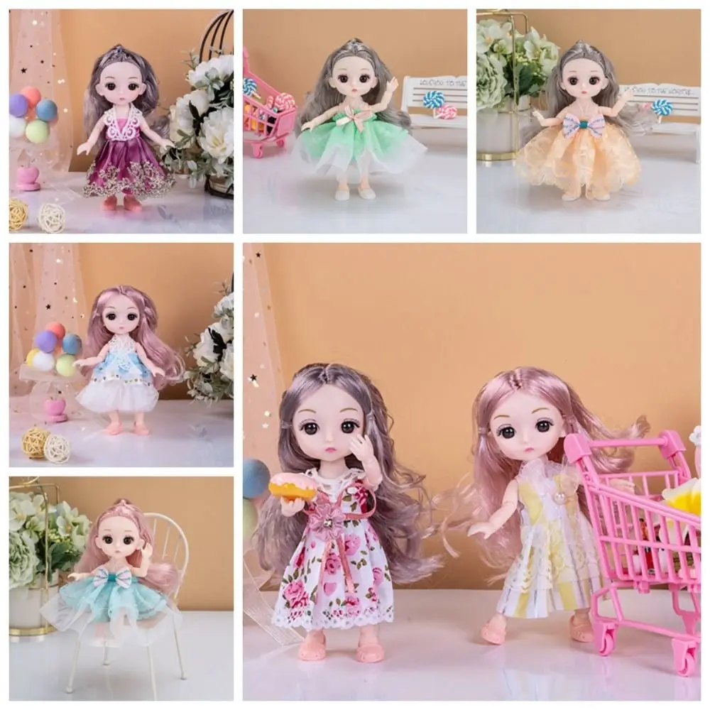 17cm BJD Doll Girl DIY Dressing Princess Toy Adjustable 13 Joint Doll Girl Toy Set Simulated Princess Changing Toys Girls Gifts