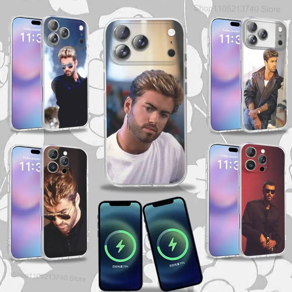 

g-George m-MichaelS Singer Phone Case For iPhone 15,12,11,14,13,17,16,Plus,Air,Pro,Max,E,Mini for Magsafe Magnetic Frosted