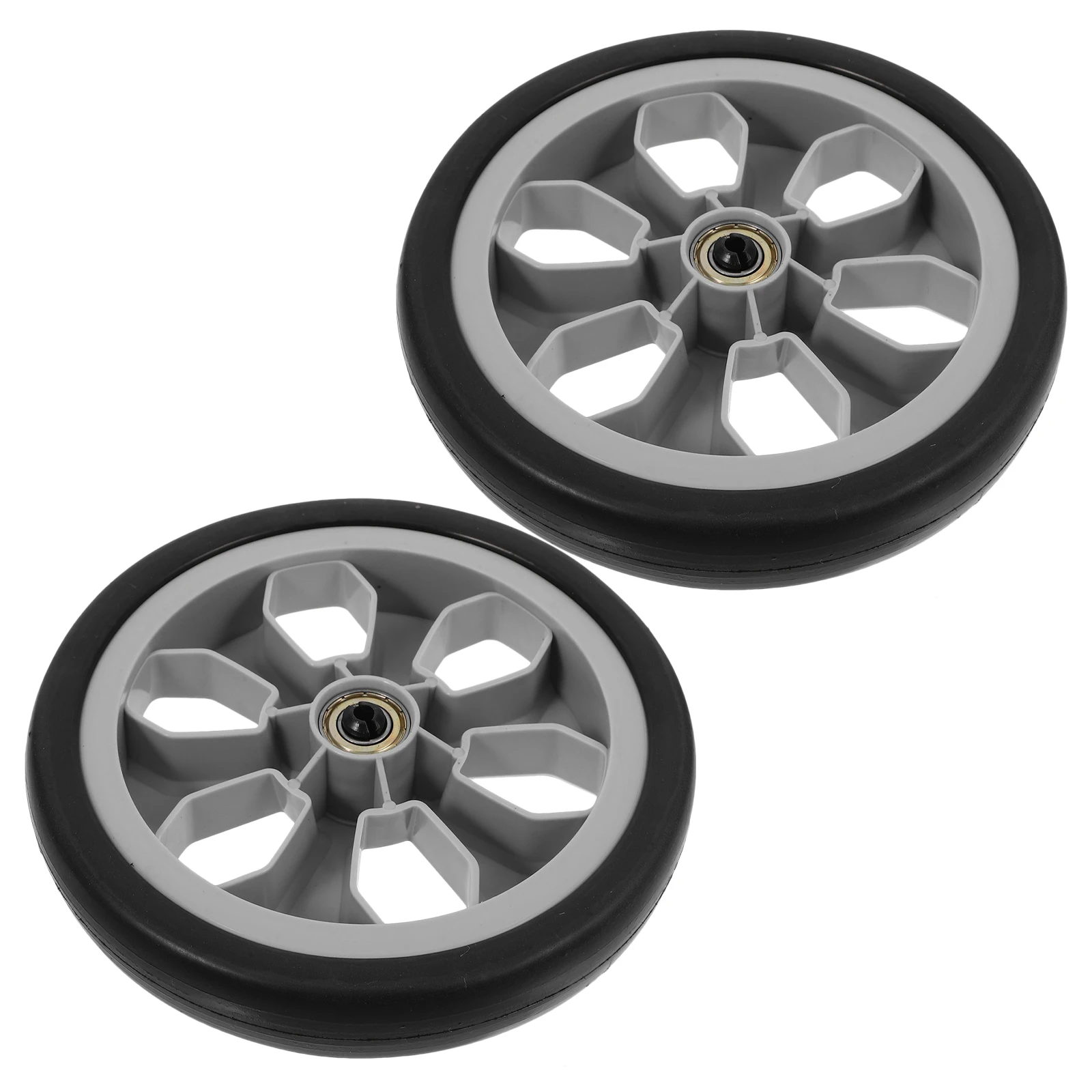 

2Pcs Shopping Cart Wheels Foldable Utility Trolley Replacement Heavy Duty Rolling Wheels for Grocery Cart Basket