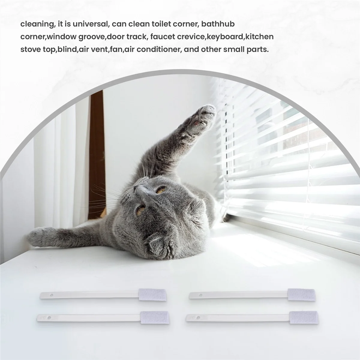 [op voorraad] 28 stuks wegwerp toiletborstel spleetreinigingsborstels, voor toilethoeken, raamgroeven, deurrails, toetsenborden, jaloezieën,