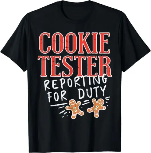 Cookie Tester Reporting Duty Funny Christmas Xmas Kids Gift T-Shirt