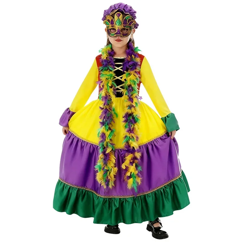 

Карнавальные праздничные платья для девочек, костюм для танцевальной вечеринки, традиционный мексиканский наряд, платье для фламенко в испанском стиле для девочек