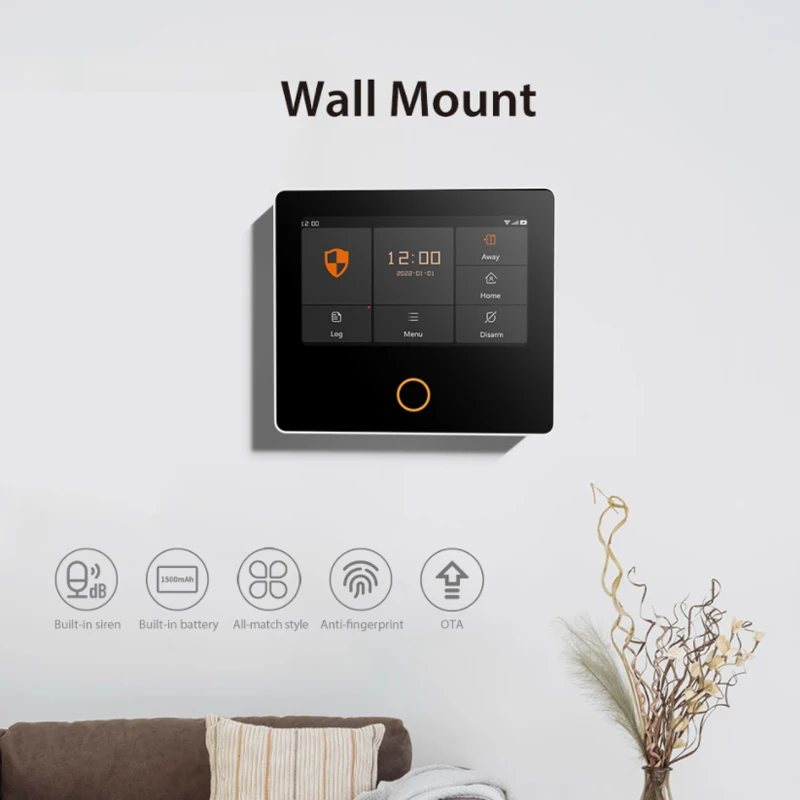 Tuya Smart Wireless alarm sentuh WIFI, Kit sistem alarm keamanan rumah dengan Pir Sensor gerak pintu PST-H502 kartu Rfid 2023