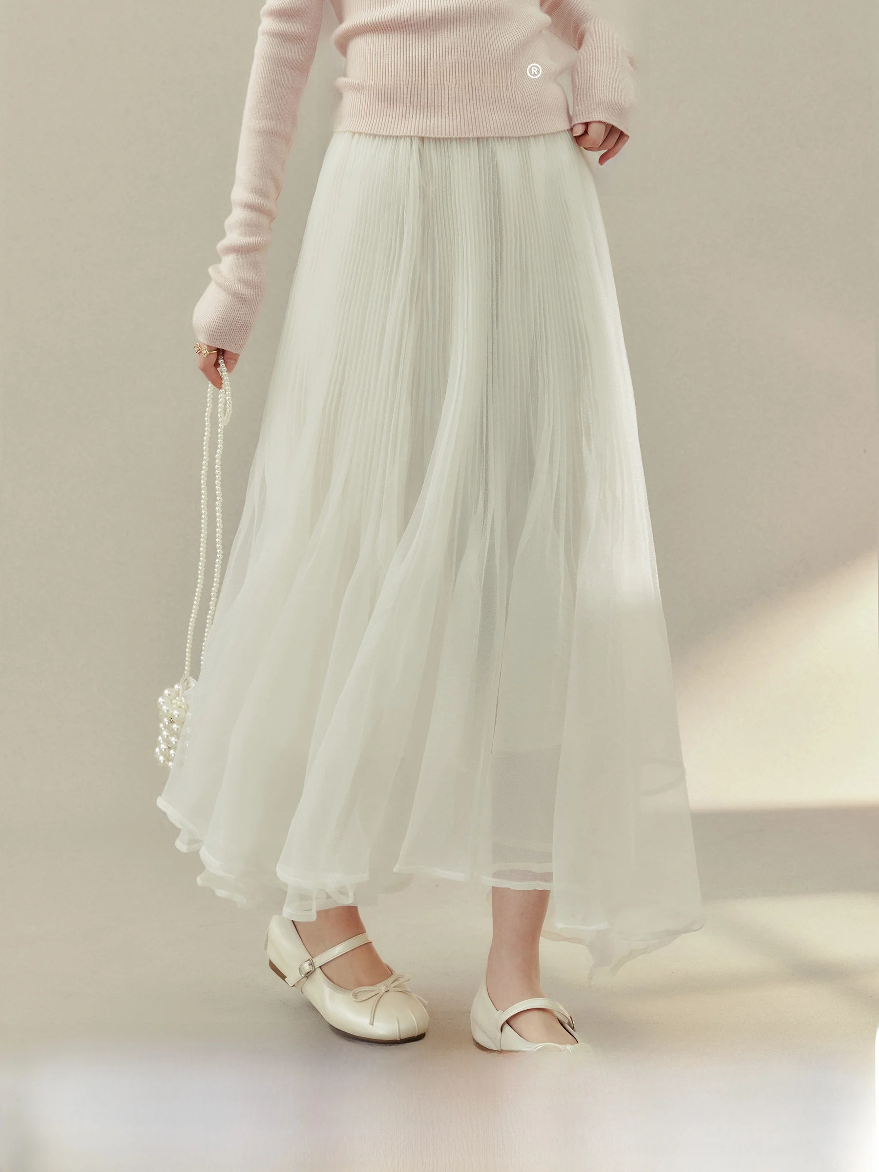 

Юбка макси А-силуэта с высокой талией для женщин, весна-лето-осень, с цветочным принтом, элегантная, с драпировкой, от Ouyang Xi