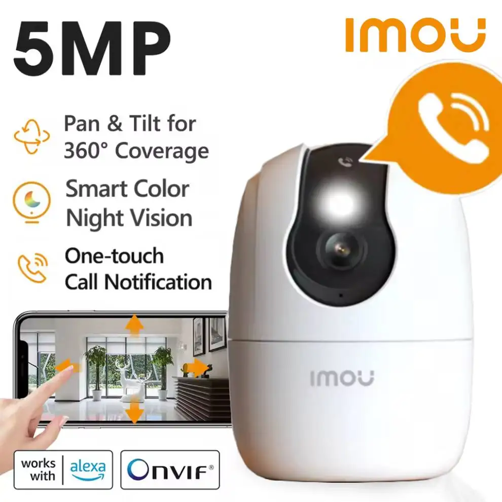Imou Ranger 2C PRO 5MP 3K Wifi One-Touch Calll Human/Pet Detection Smart Full-Color Night Vision Security Surveillance IP Camera