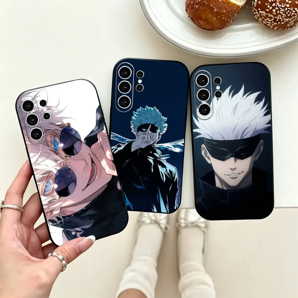 A-Anime Jujutsu Kaisen Satoru Gojo  Phone Case For Samsung S25,S24,S21,S22,S23,S30,Ultra,S20,Plus,Fe,Lite,Note,10,Black Cover
