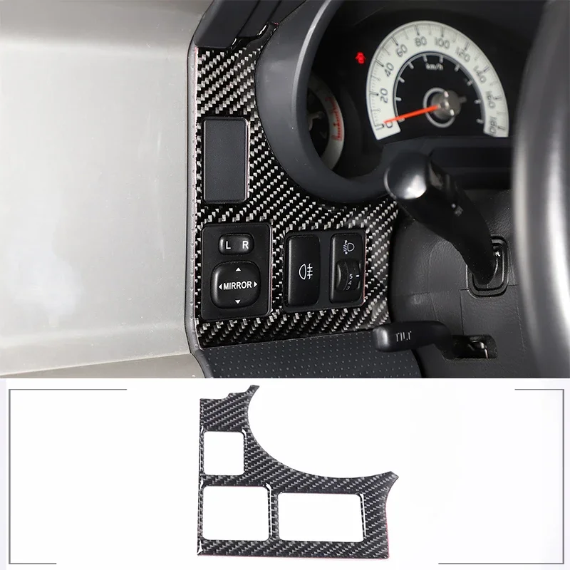 

Soft Carbon Fiber Car Mirror Adjustment Switch Frame Decorate Cover Stickers For Toyota FJ Cruiser 2007-2021 Accessories