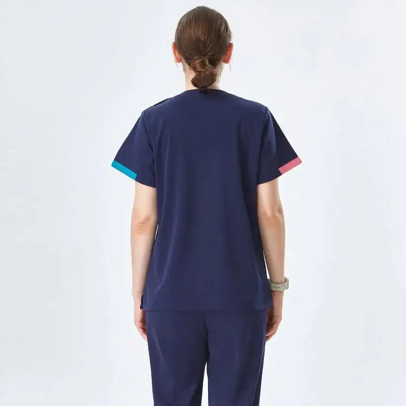 Jedwabiste męskie medyczne fartuchy chirurgiczne, uniform pielęgniarski, zestaw fartuchów sanitarnych dla kobiet, odzież robocza dla weterynarzy, estetyczny strój.