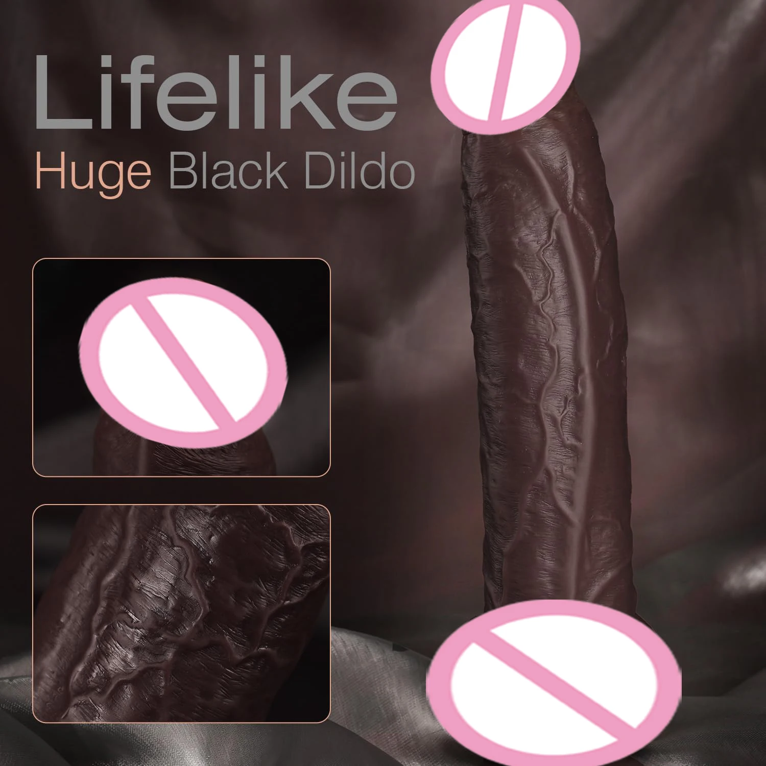 Realistic Long Dildo Black Anal Plug with Suction Cup Big Penis Butt Plug Long Dick Sex Toys for Women Men Phallus Anal Dilator view 4