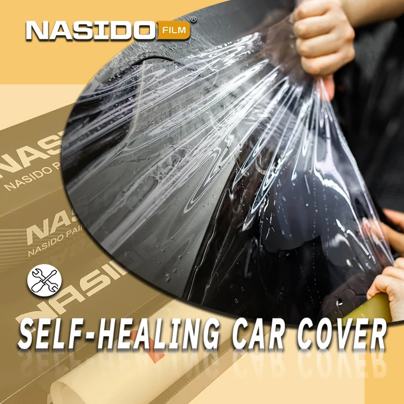 ฟิล์มกันรอย NASIDO Self-Healing ขนาด 1.52*15 เมตร เงาสูง ป้องกันการเหลือง ความหนา 6.5mil 7.5mil 8.5mil ฟิล์ม PPF TPU สำหรับปกป้องสีรถยนต์