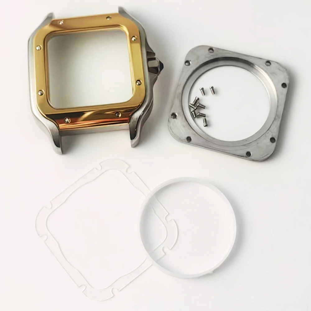 Square Watch Case 38mm NH35 Case Set 316L Steel Watch Repair and Modification Parts for NH36  Automatic Movements NH36 Watch