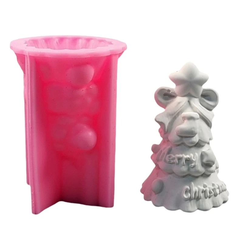 

Silicone Molds Fondant Moulds Christmas Tree Resin Project Moulds Silicone Texture Suitable for Candle C1FC