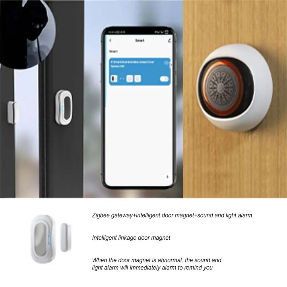 Tuya Zigbee Smart Sound And Light Alarm Featuring USB Power Supply Intelligent Home Security Protection Alarm System Smart Life