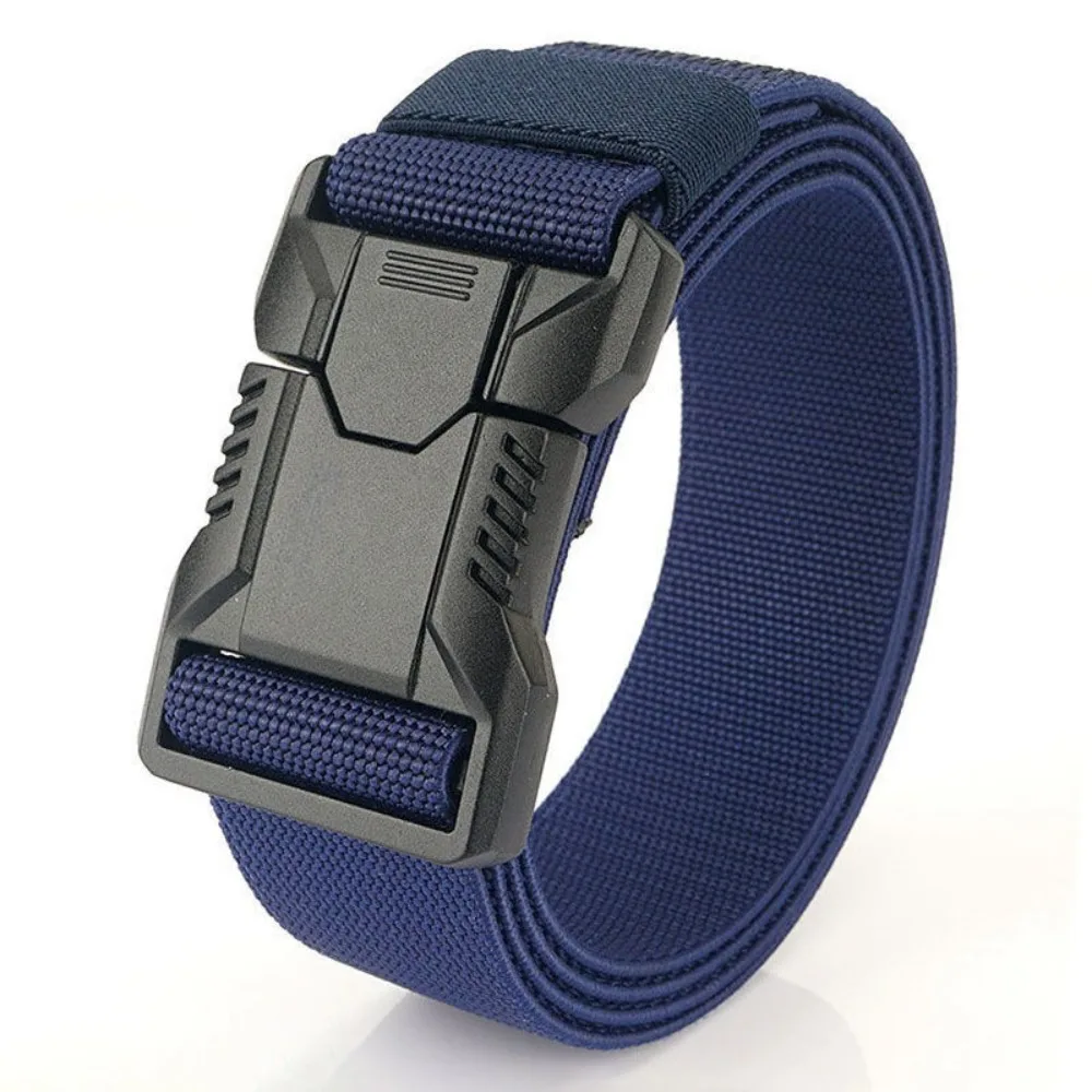 

Casual Alloy Buckle Men's Nylon Belt Adjustable All-match Canvas Belt Elastic Korean Style Waist Belts Male