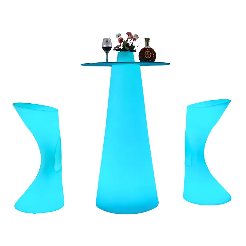 

Luminous colorful tall table ktv clear bar furniture terrace activity bar r and chairs simple coffee
