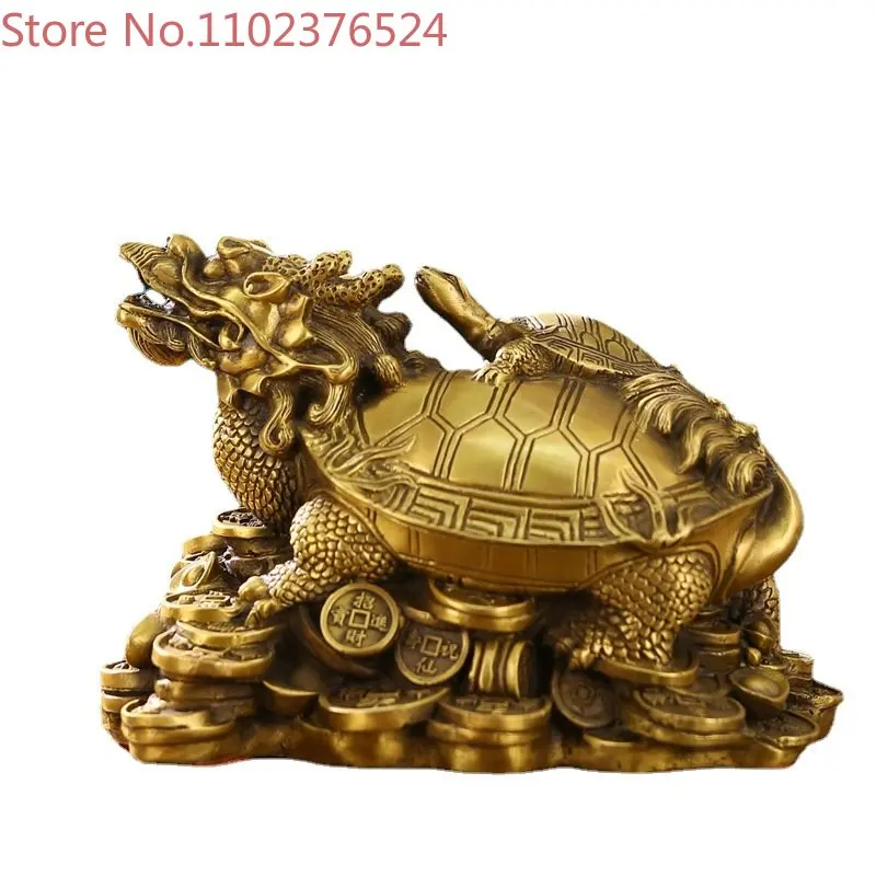 

Copper Dragon Turtle Decoration Brass Money Bagua Dragon Turtle Mother Child Dragon Turtle Living Room Office