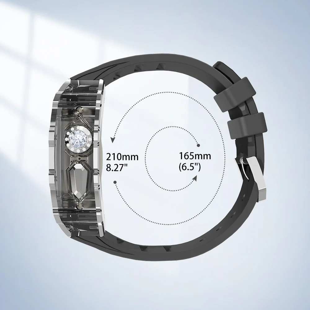 Modification Kit For Apple Watch Ultra 2 49MM Stainless Steel Transparent Frame Metal Case For Iwatch 9 8 7 6 5 4 SE 45MM 44MM