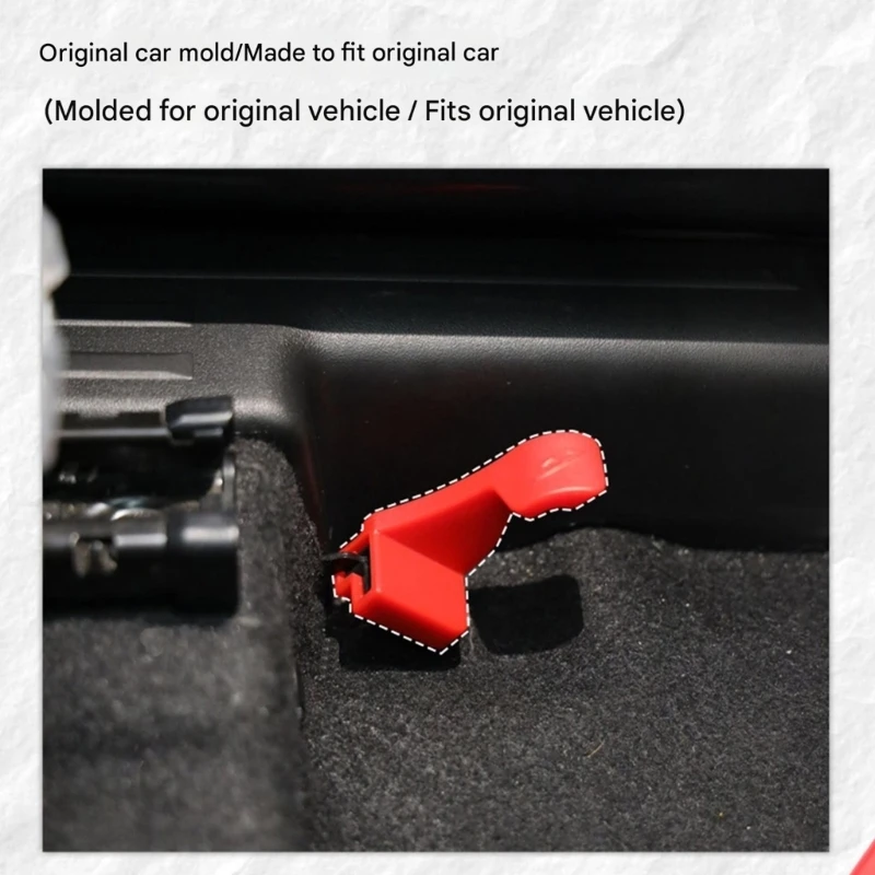 D5BE Interior Door Opener Extension Handle, ABS Clip-On Replacement Lever for Fuel Door Access for JB64/JB74/JC74, Single