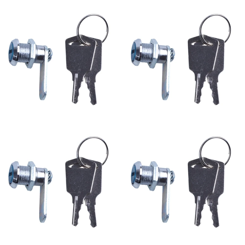 4X Cam Lock Desk Drawer Lock 16MM + 8 Keys For Arcade Cupboard Mailbox File Cabinet