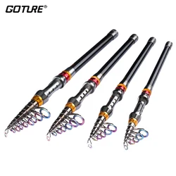 Goture Sea Boat Rock Fishing Pole 1.8-3.0m Carbon Fiber Telescopic Fishing Rod for Carp Bass Feeder Rod Surfing Rotating Pole