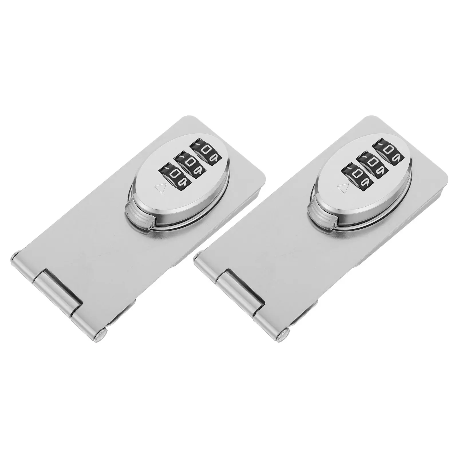 2Pcs Sliding Door Combination Cabinet Locks Keyless 3-Digit Password Hasp Latch for Kitchen Drawer Bathroom Closet Outdoor Yard