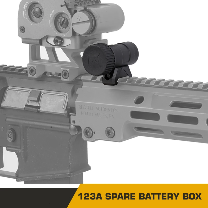 Estojo tático para armazenamento de bateria CR123A, bolsa porta-baterias MOLLE para Airsoft, lanterna, capacete e equipamentos ao ar livre