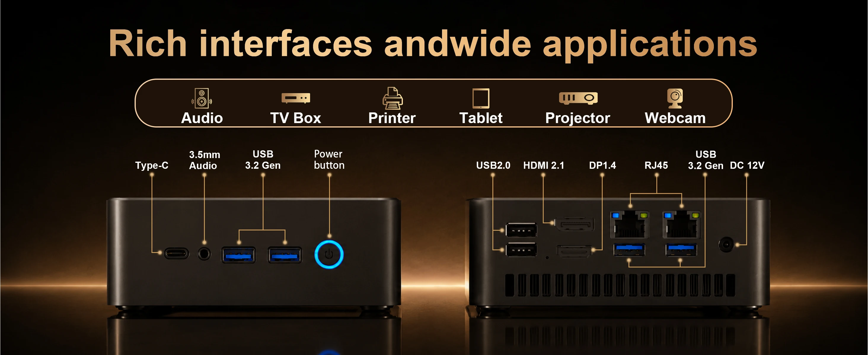 ERVPES E1Power Mini AI PC Intel Core Ultra 5 115U 8 Cores 10 Threads 16GB LPDDR5 512GB SSD WiFi Bluetooth USB HDMI Type-C Windows 11 Wifi 6 BT5.0